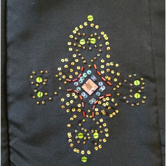 Allison Taylor 100% Silk Skirt Embellished womans size 14 Winter - Picture 4 of 6